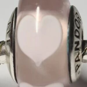 Pandora, Murano pink glass hearts charm